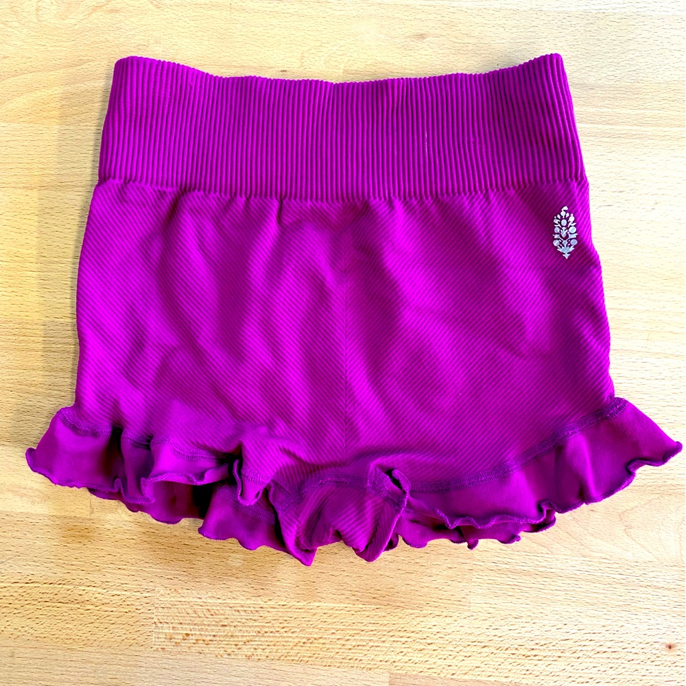 High rise Free People Movement active shorts.